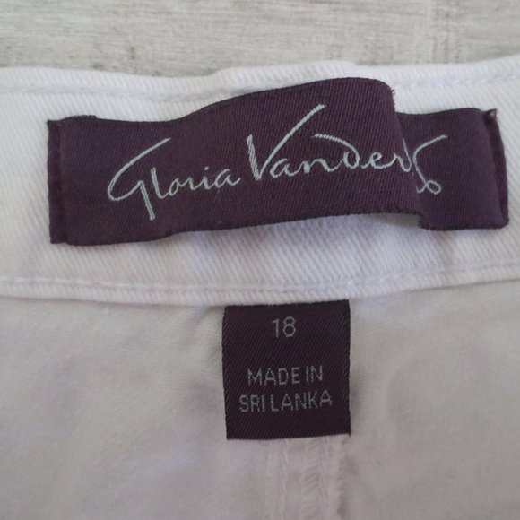 Gloria Vanderbilt Straight Leg White Jeans Size 18 - Picture 3 of 5